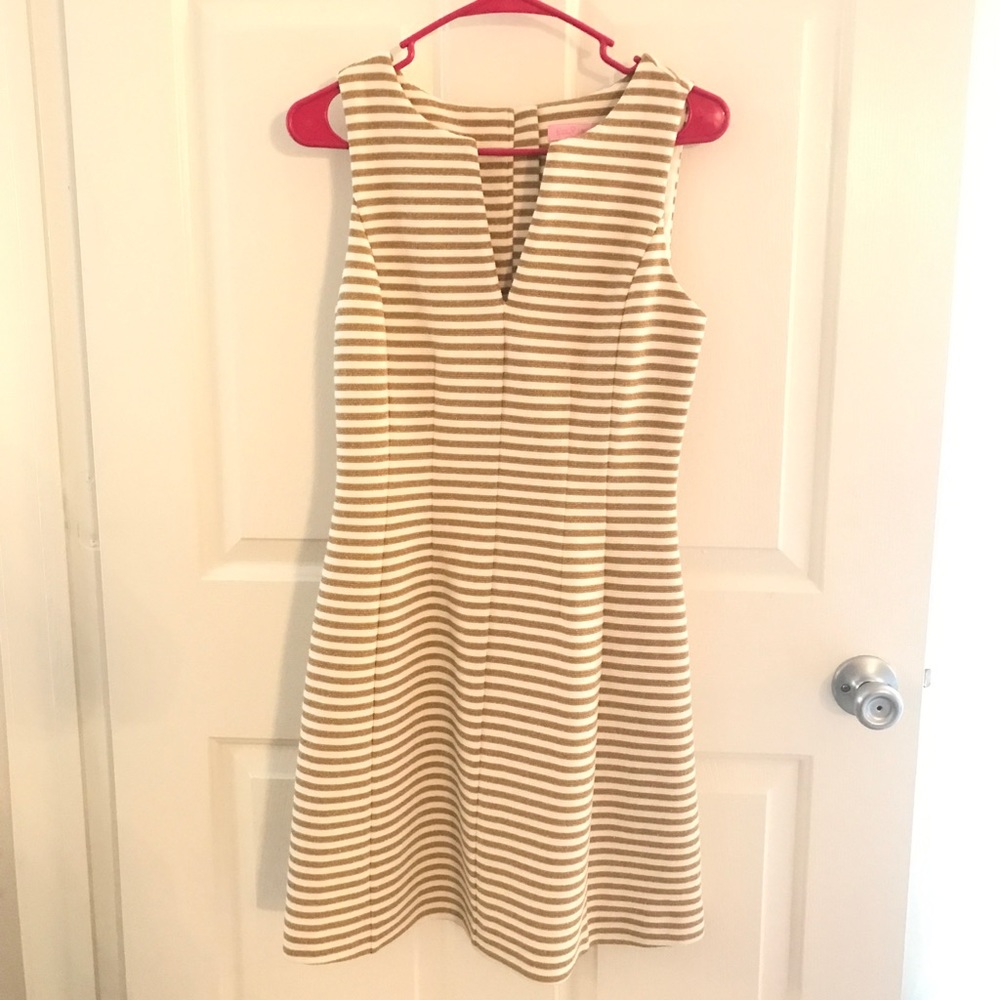 SOLD!! Lilly Pulitzer Dress Gold Striped Sz. Small